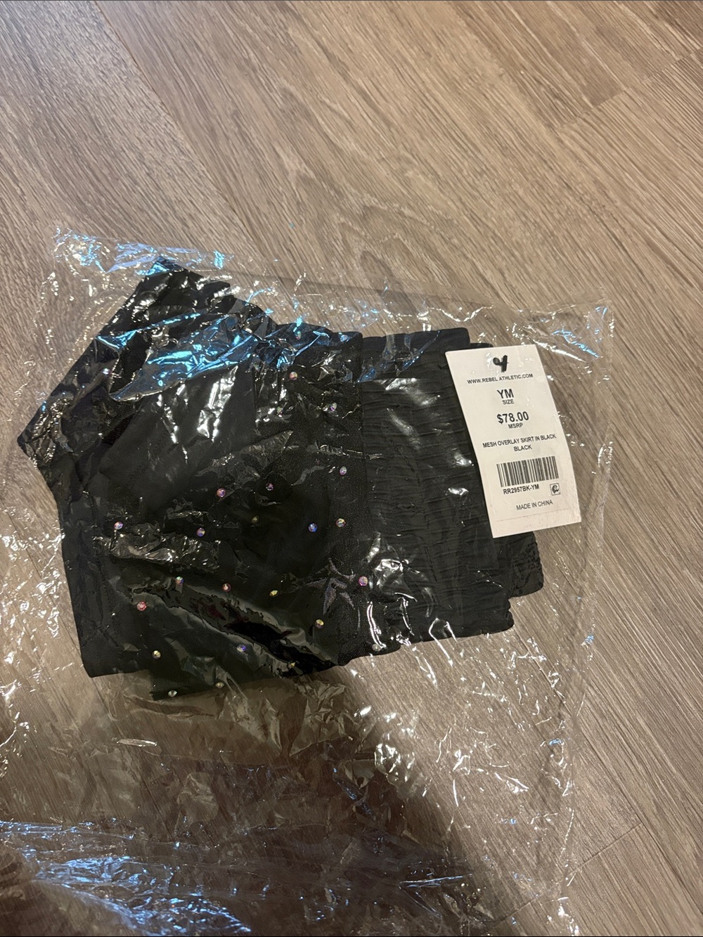 Kids Black Sequin Embellished Bottoms